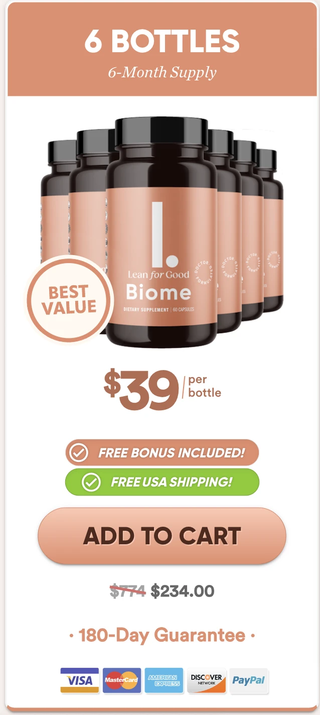 LeanBiome 6 Bottle Price